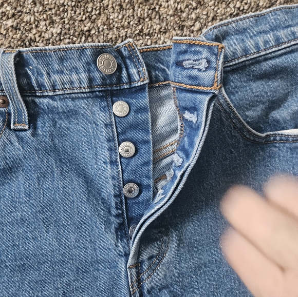 Levi's 501 Button Fly Jean Shorts Size 29 - Picture 3 of 5